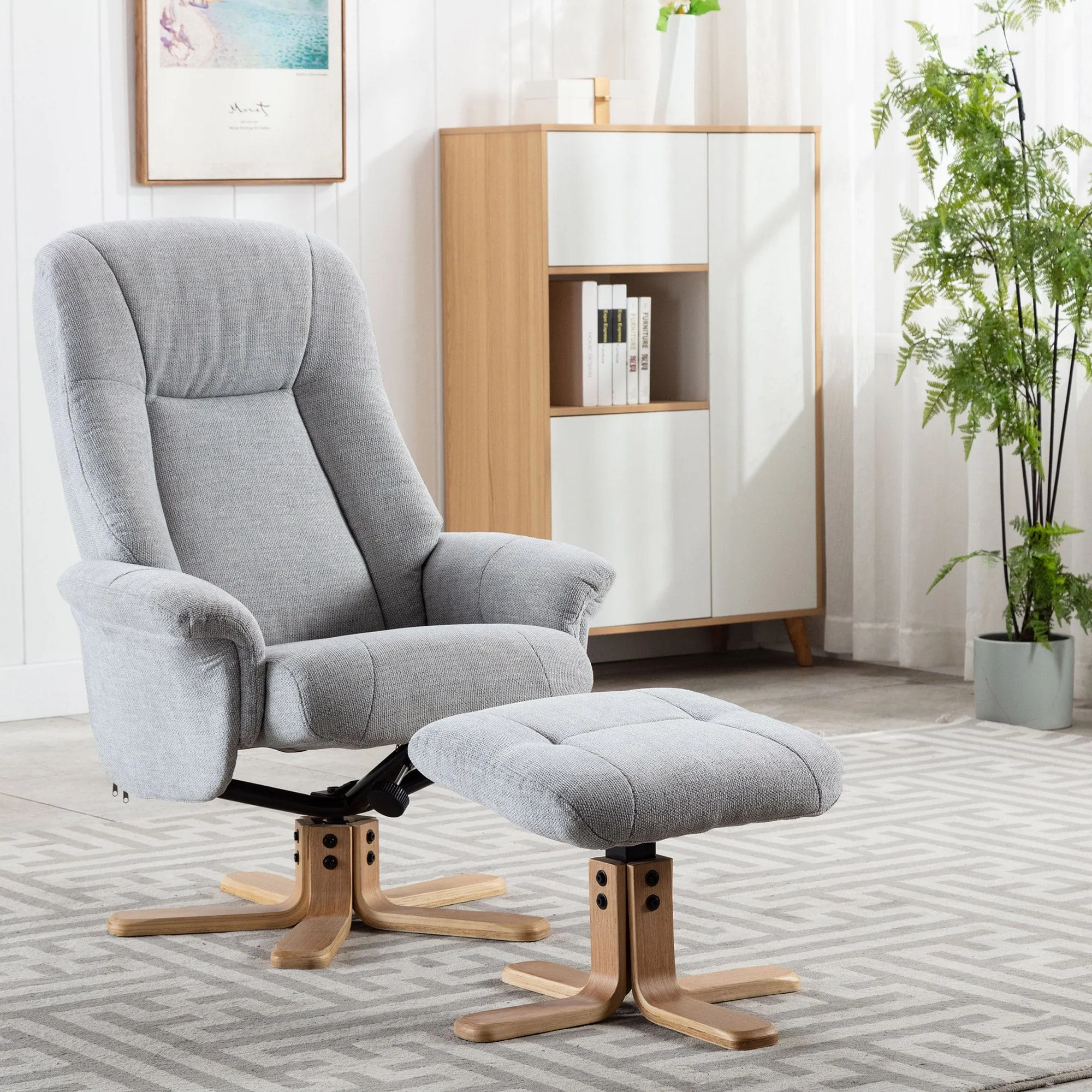 Sierra - Swivel Chair & Stool In Fabric