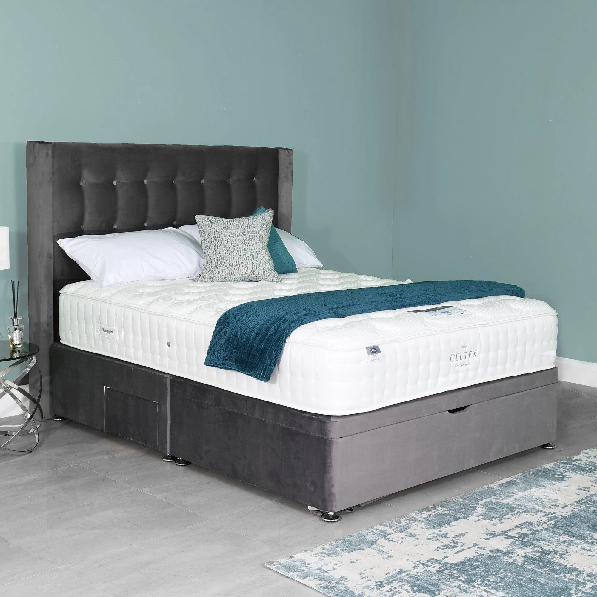 Silentnight Champagne Geltex - Mattress & Base Set