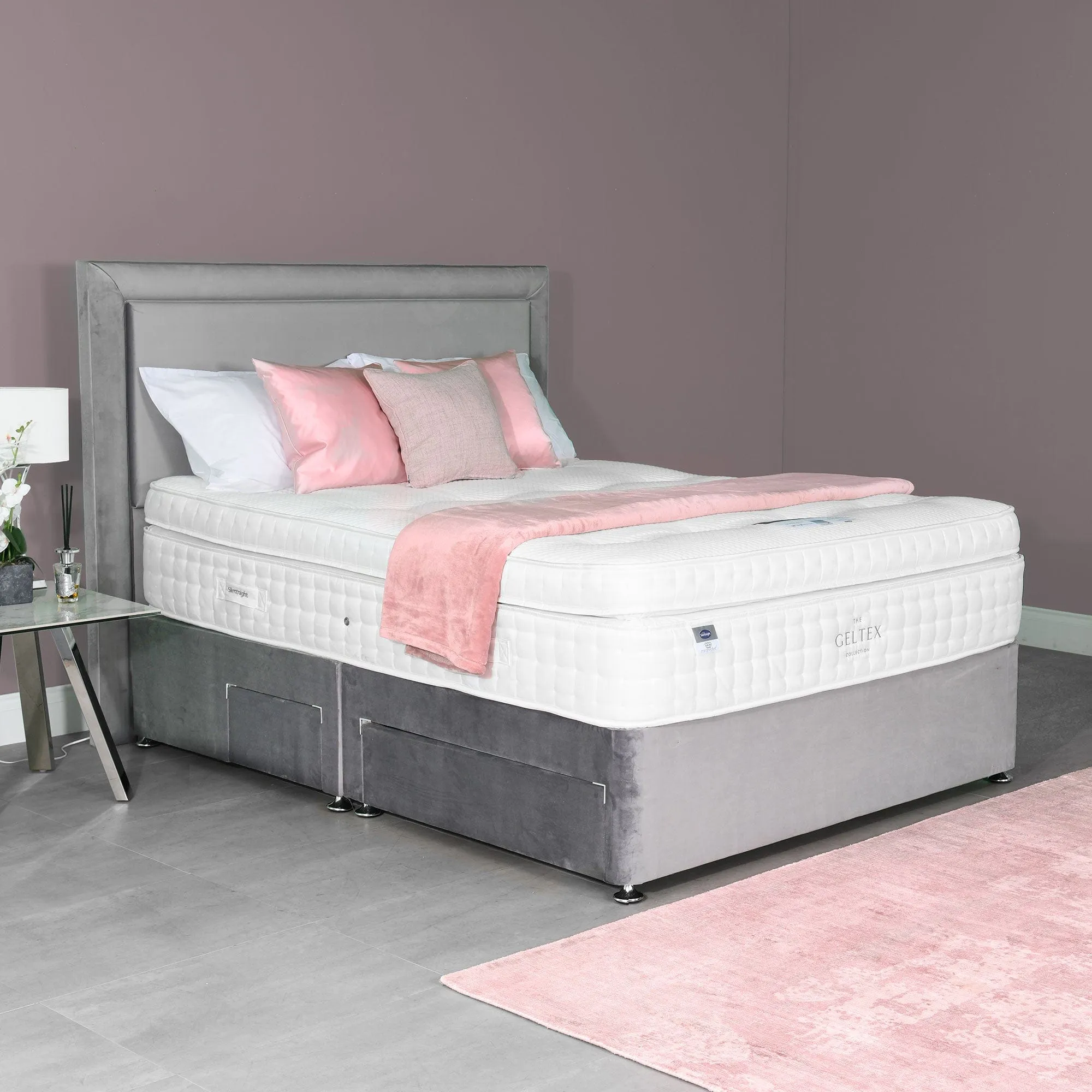 Silentnight Palatial Geltex - Pillow Top Mattress & Base Set