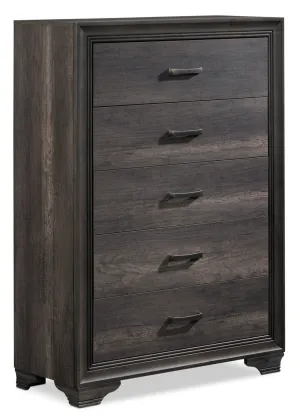 Sophie 5-Drawer Chest - Weathered Grey