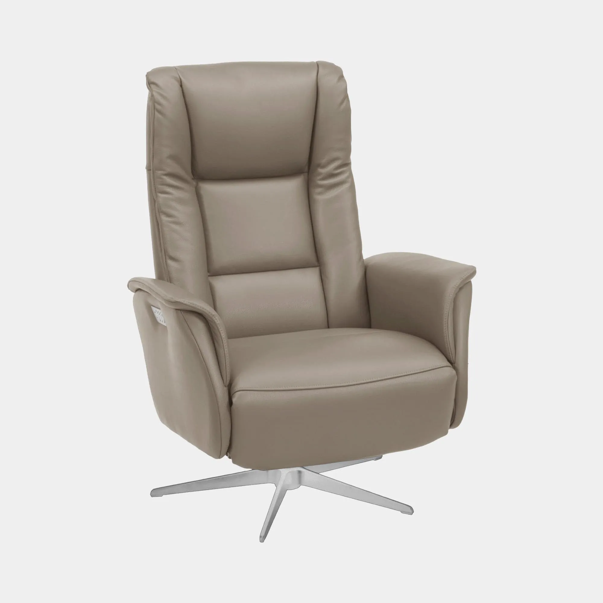 Stockholm - Swivel Power Recliner Chair With Triple Motors In Semi Aniline Leather