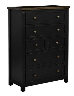 Stormy Ridge 6-Drawer Chest - Slate Black, Chicory