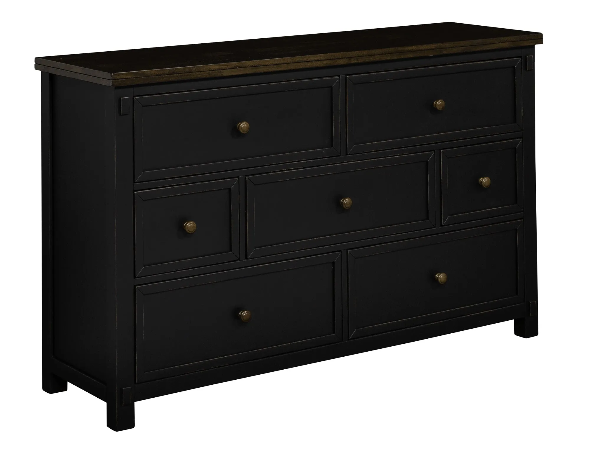 Stormy Ridge 7-Drawer Dresser - Slate Black, Chicory