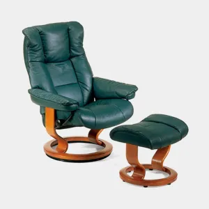 Stressless Mayfair - Chair & Stool With Classic Base In Leather