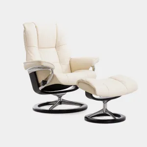 Stressless Mayfair - Chair & Stool With Signature Base In Leather