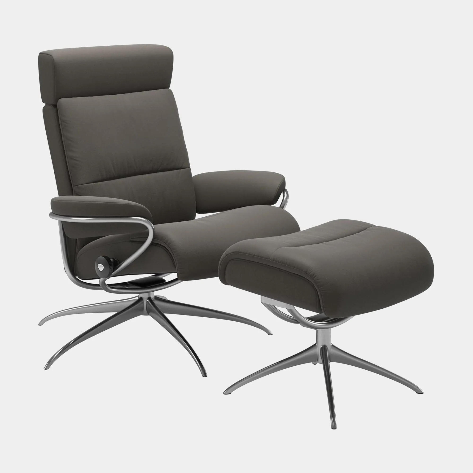 Stressless Tokyo - Chair & Stool With Star Base In Leather