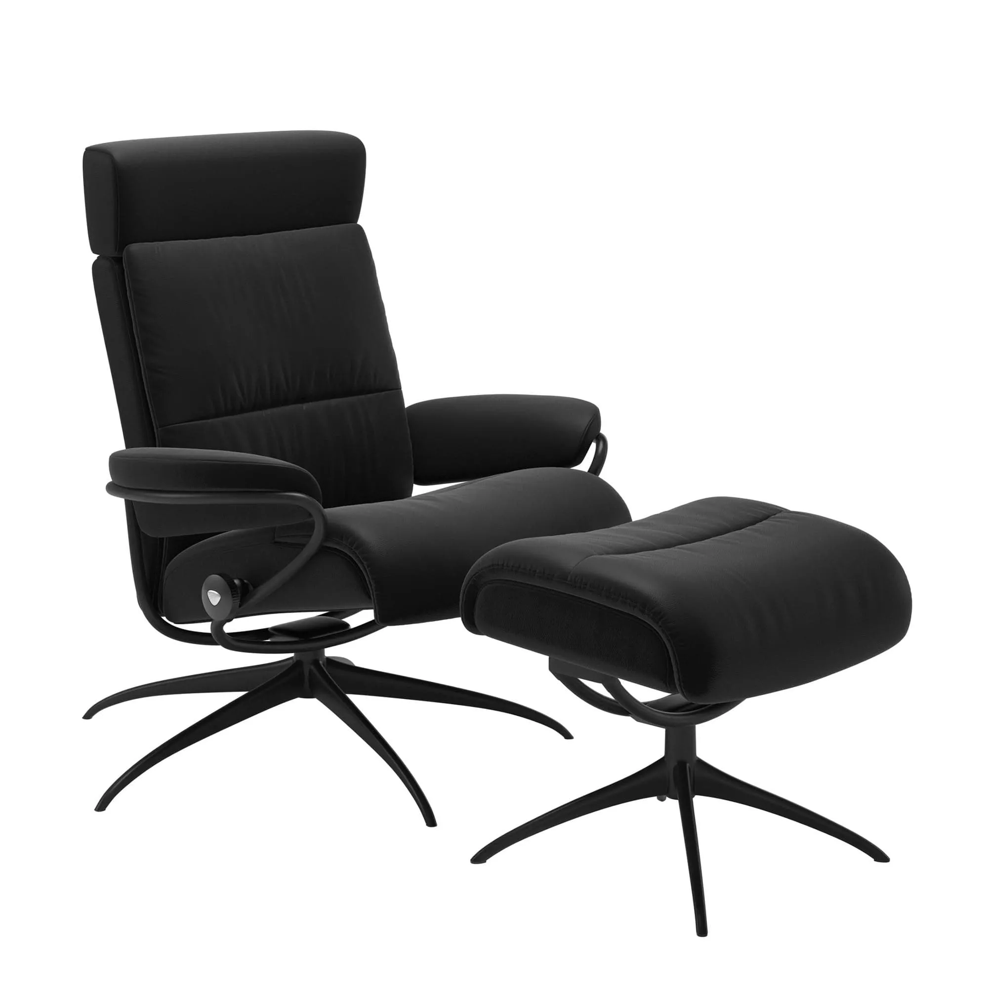 Stressless Tokyo - Chair & Stool With Star Base In Leather