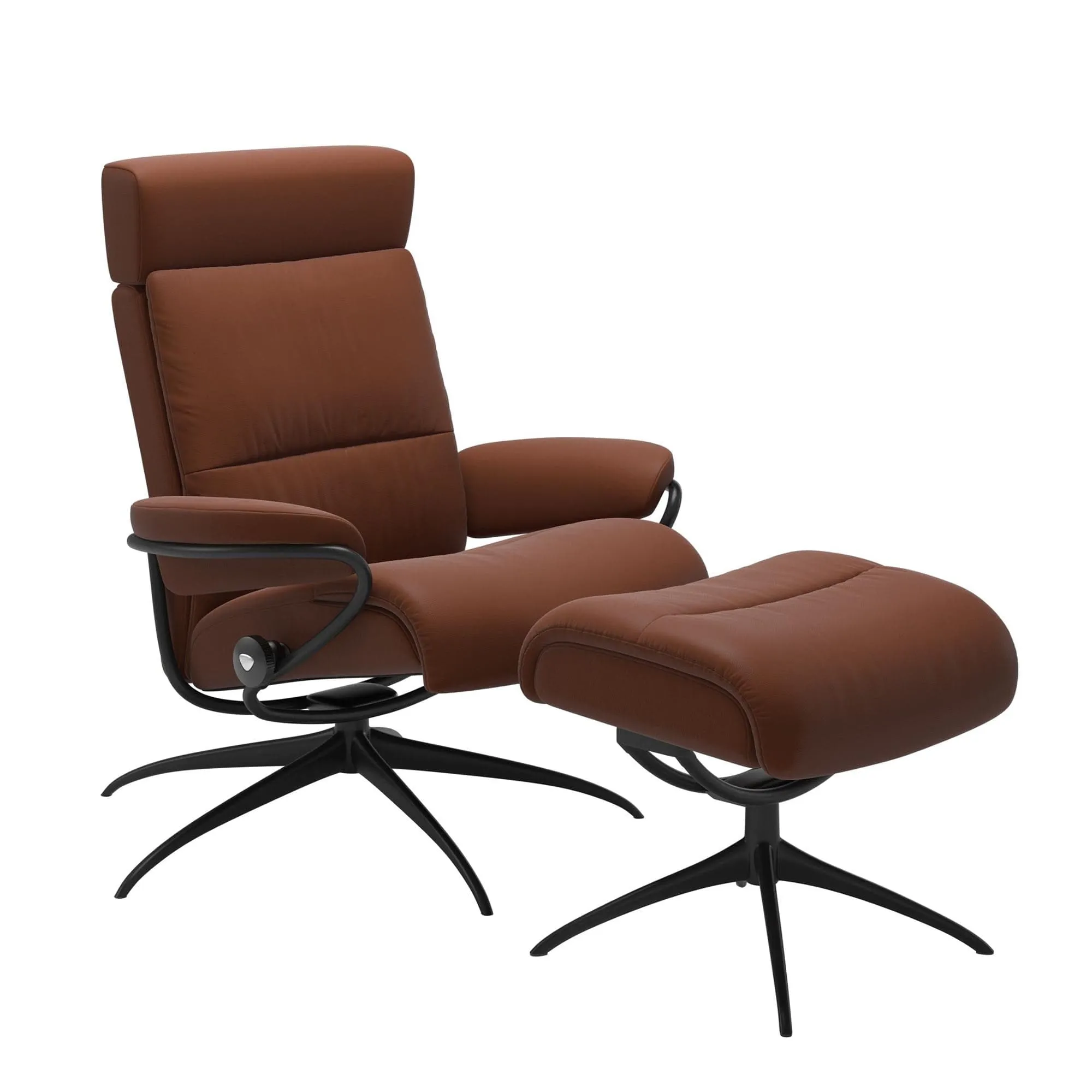Stressless Tokyo - Chair & Stool With Star Base In Leather
