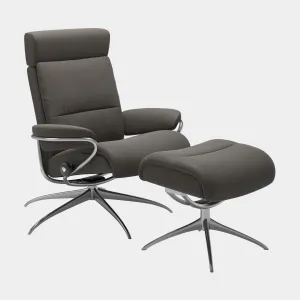 Stressless Tokyo - Chair & Stool With Star Base In Leather