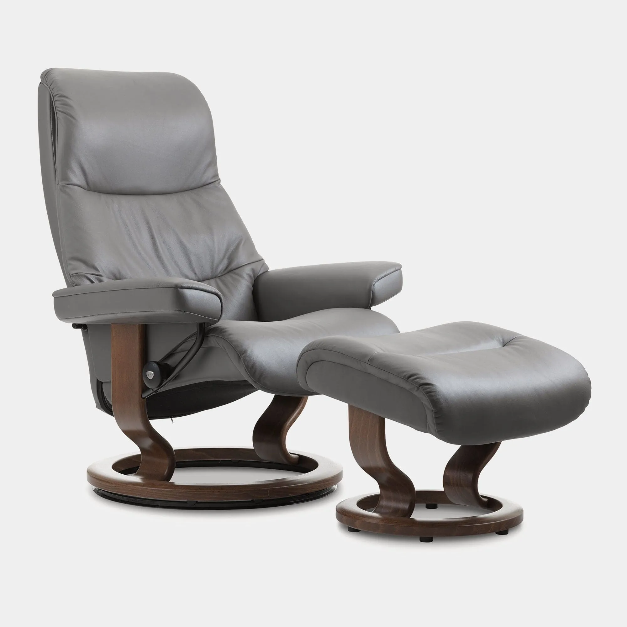 Stressless View - Chair & Stool With Classic Base In Leather