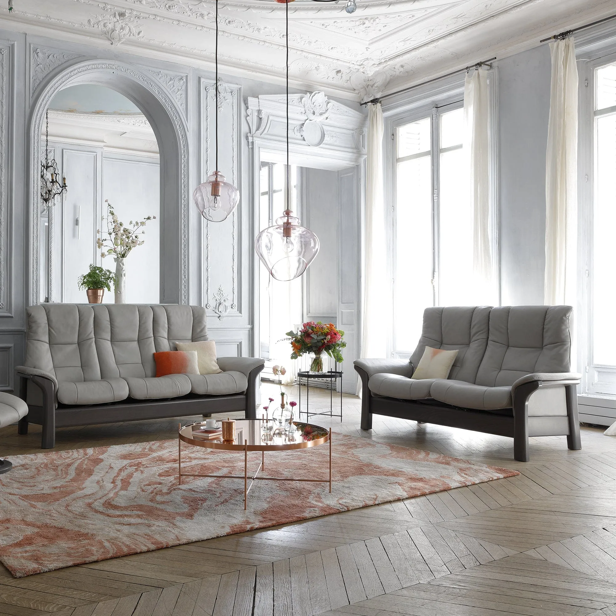 Stressless Windsor - 3 Seat High Back Sofa In Leather