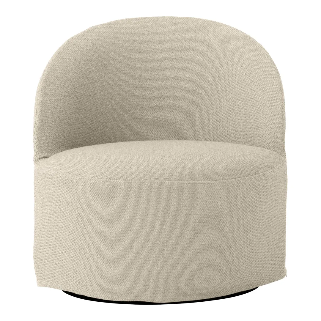 Tearoom Lounge Chair - Swivel w/ Return & Loose Cover