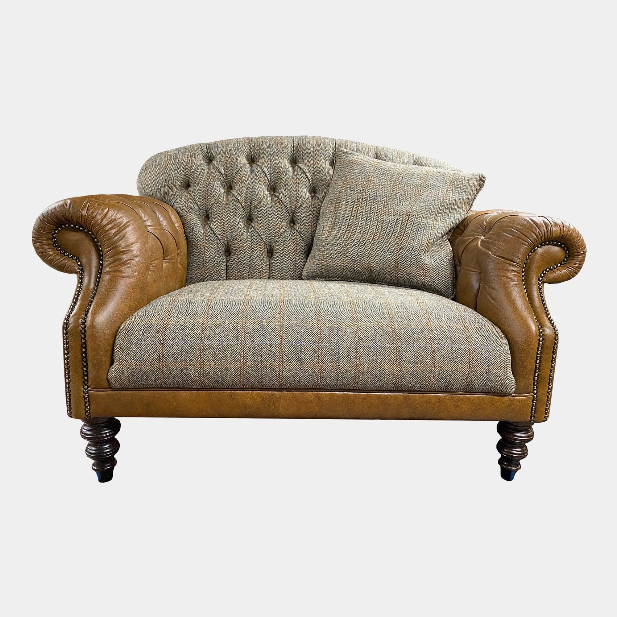 Tetrad Arbroath - Harris Tweed Snuggler In Fabric & Leather