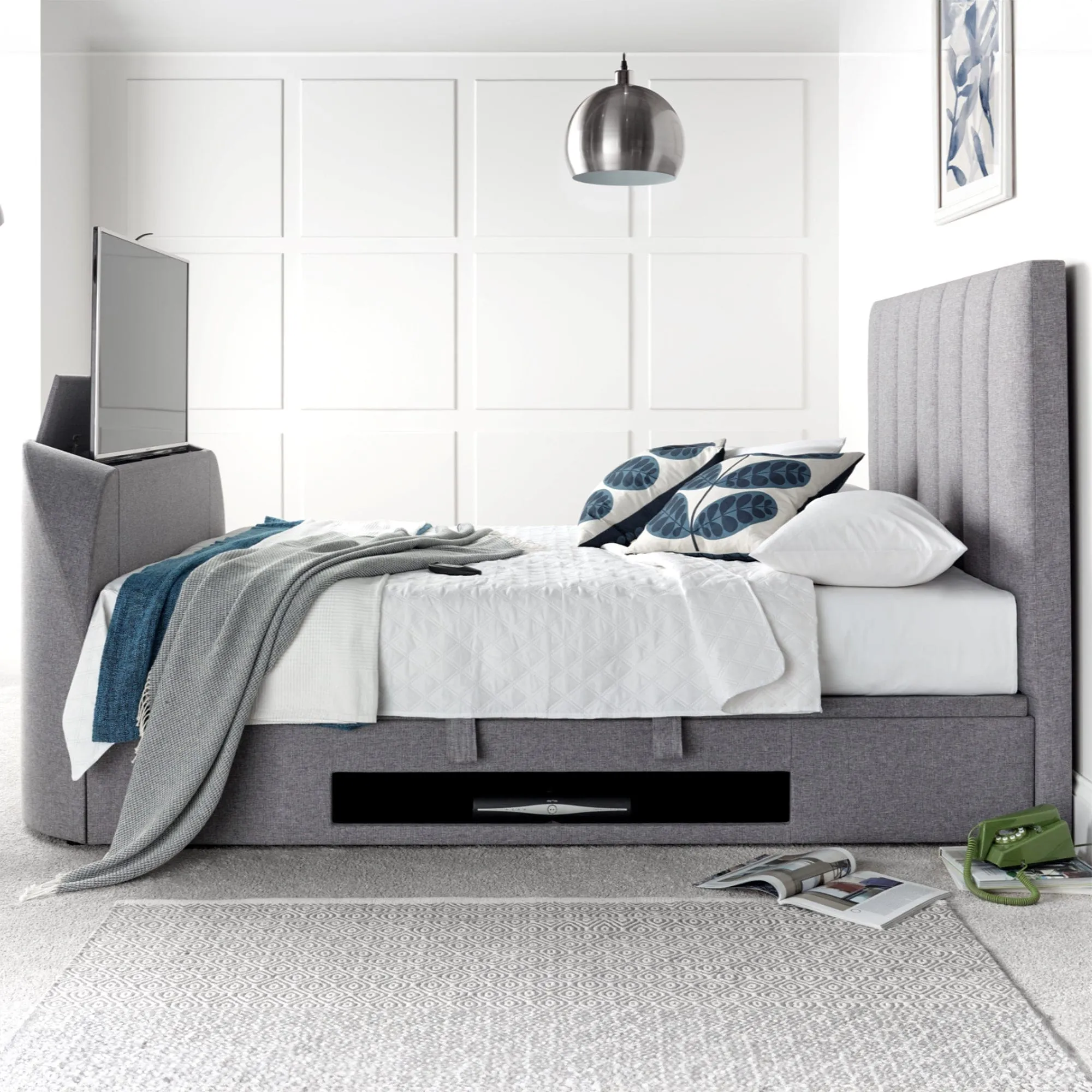 Theo - Side Lift TV Ottoman Bed Frame