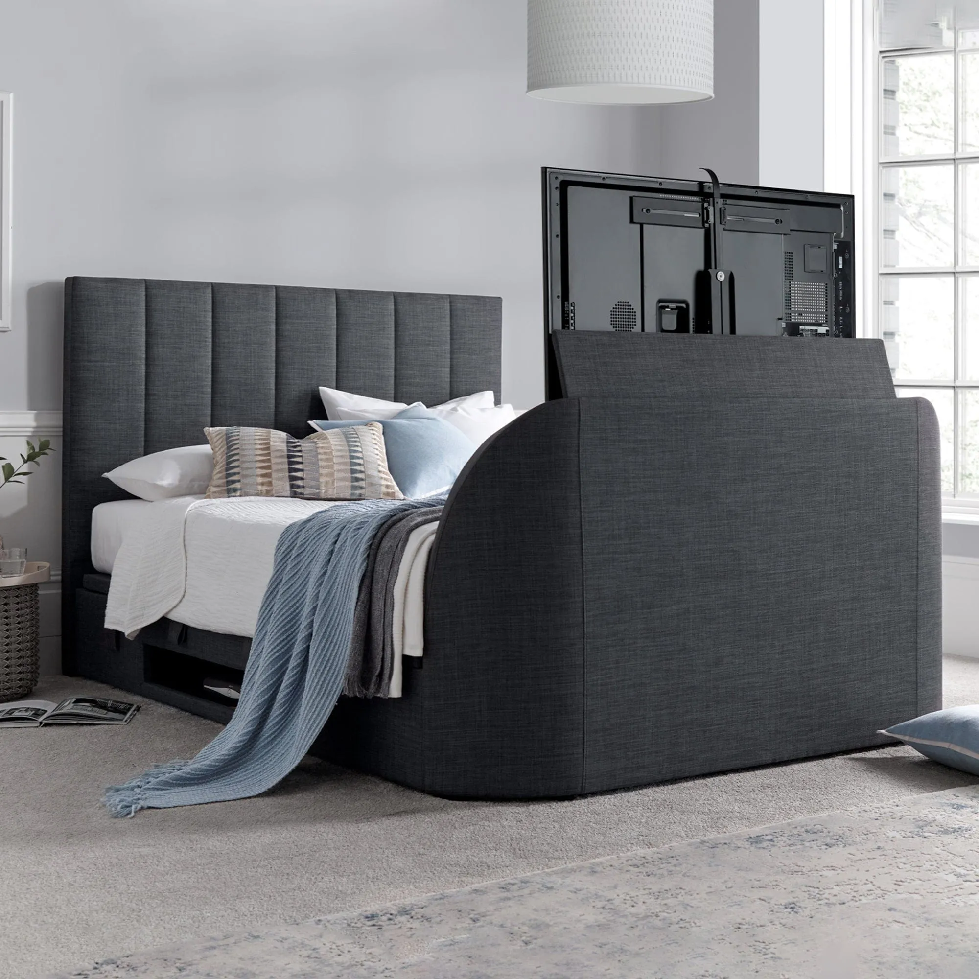 Theo - Side Lift TV Ottoman Bed Frame