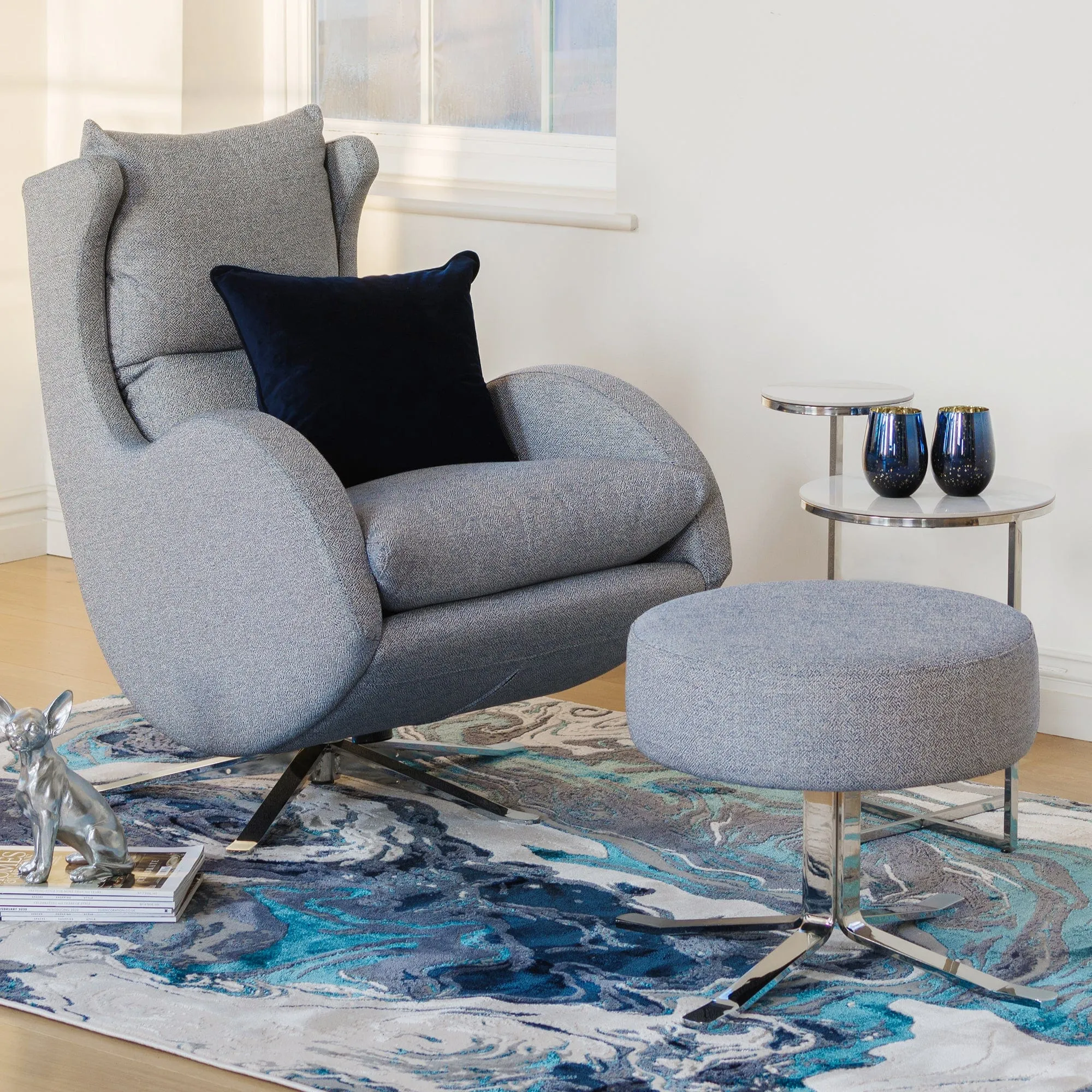 Toledo - Swivel & Rocking Chair In Fabric