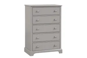 Trudy 5-Drawer Chest - Grey