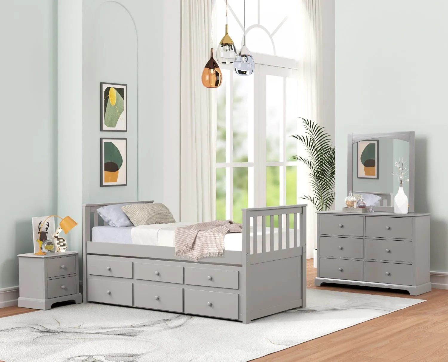 Trudy Mirror - Grey