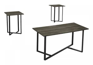 Valencia 3-piece Coffee Table Set - Black, Brown