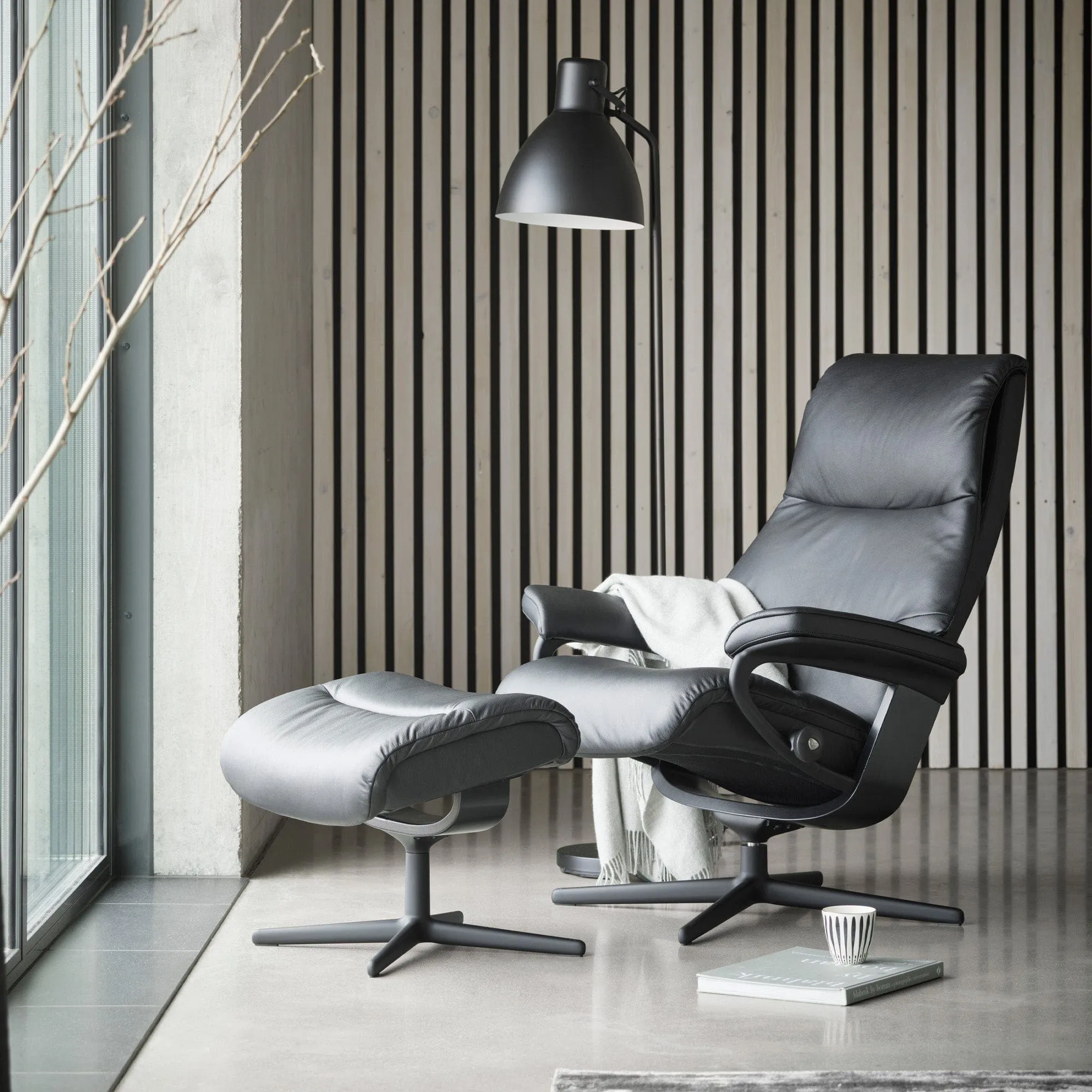 View - Cross Chair With Footstool In Paloma