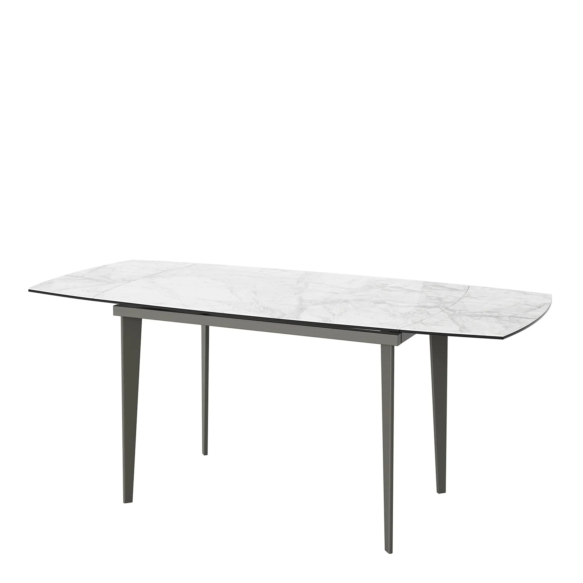 Vinci - 120cm Extending Dining Table In Light Grey Ceramic