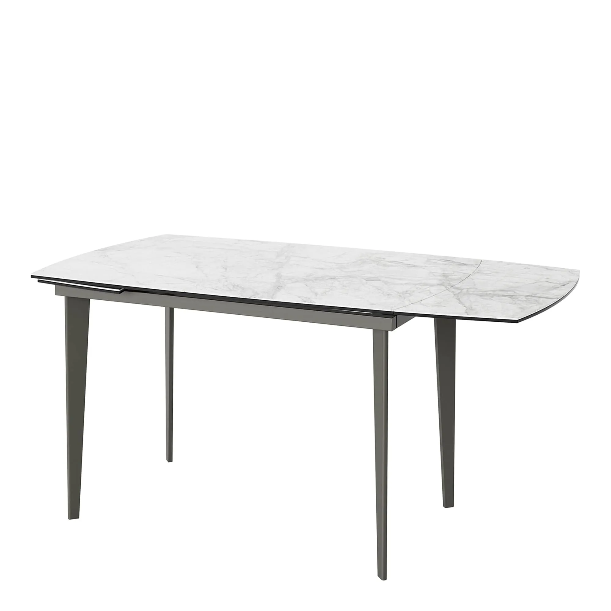 Vinci - 120cm Extending Dining Table In Light Grey Ceramic