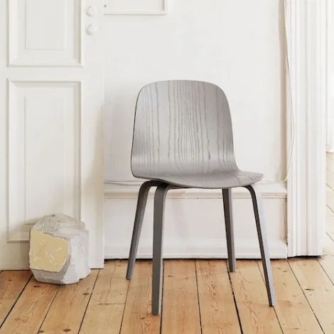 Visu Chair, Wood Base/Wood Shell, Grey
